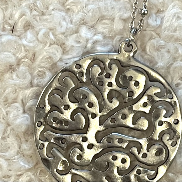 🏷️ silpada silver necklace with engraved design silver pendant - Picture 4 of 11